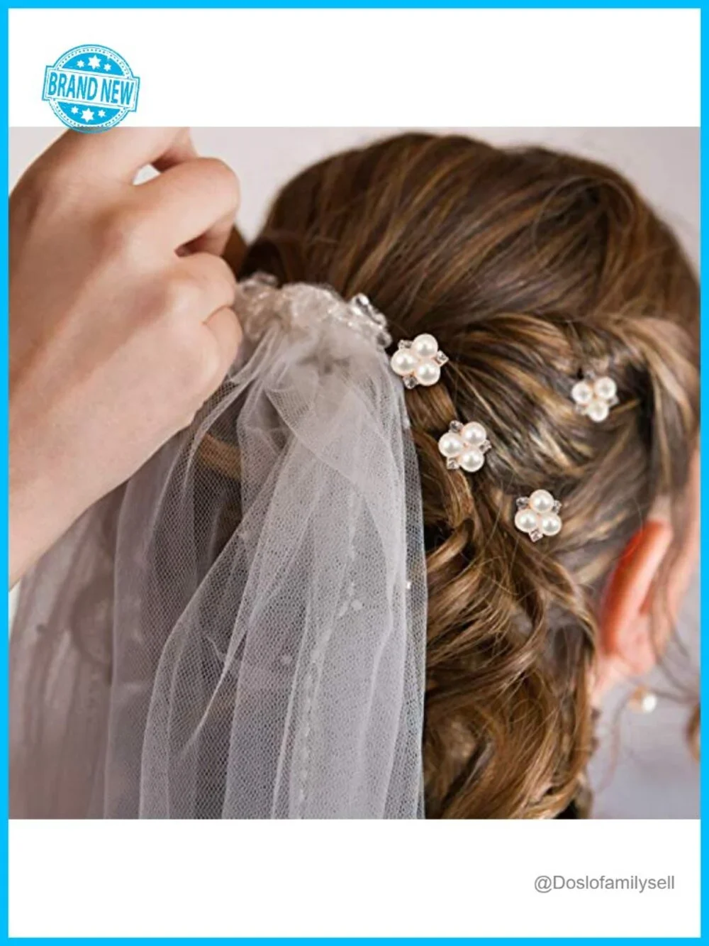 18 Pearl Hair Pins Rhinestone Crystal Bobby Clips for Wedding Bridal